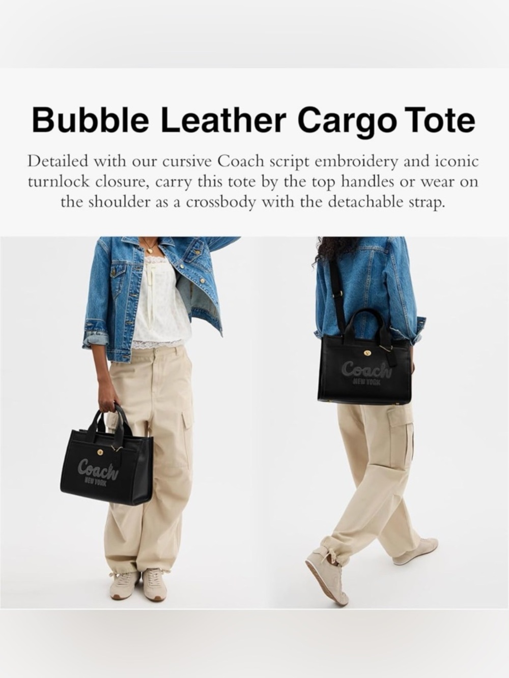 Coach Leather Cargo Tote (medium)
